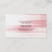 Carte De Visite Arrière - plan moderne moderne moderne rose (Dos)