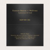 Carte De Visite Arrière - plan moderne noir chatoyant (Intérieur déplié)