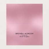 Carte De Visite Arrière - plan moderne rose chatoyant (Extérieur déplié)