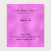 Carte De Visite Arrière - plan moderne rose chaud chatoyant (Intérieur déplié)