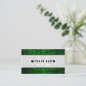 Carte De Visite Arrière - plan Monogram Green Grunge #2 (Debout devant)