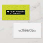 Carte De Visite Arrière - plan Motif alimentaire | Cuisine (Devant / Derrière)