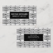 Carte De Visite Arrière - plan Motif Boho moderne (Devant / Derrière)