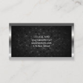 Carte De Visite Arrière - plan Motif de géométrie de bordure métal (Dos)