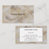Carte De Visite Arrière - plan Motif de luxe chic gris & or marbre (Devant / Derrière)