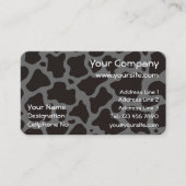 Carte De Visite Arrière - plan motif de vache (Devant)