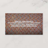 Carte De Visite Arrière - plan Motif en métal rouillé (Dos)