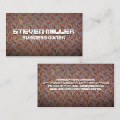 Carte De Visite Arrière - plan Motif en métal rouillé (Devant / Derrière)