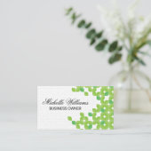 Carte De Visite Arrière - plan Motif feuille (Debout devant)