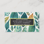 Carte De Visite Arrière - plan Motif feuille de la nature (Dos)