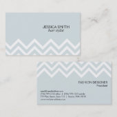 Carte De Visite Arrière - plan Motif gris clair Cheveron (Devant / Derrière)