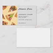 Carte De Visite Arrière - plan Motif Pizza Slices (Devant / Derrière)