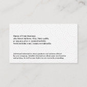 Carte De Visite Arrière - plan Motif Swirl | Blanc noir (Dos)