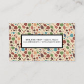 Carte De Visite Arrière - plan Motif Verre Vin (Dos)