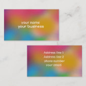 Carte De Visite Arrière - plan multi de couleur d'amusement (Devant / Derrière)