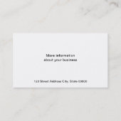 Carte De Visite Arrière - plan noir (Dos)