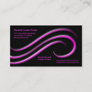 Carte De Visite Arrière - plan noir avec des remous biseautés