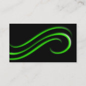 Carte De Visite Arrière - plan noir avec des remous de biseau de (Dos)