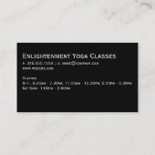 Carte De Visite Arrière - plan noir du Lotus Enlightenment (Dos)