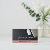 Carte De Visite Arrière - plan noir Espace de travail | Texture (Debout devant)