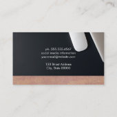 Carte De Visite Arrière - plan noir Espace de travail | Texture (Dos)