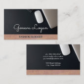 Carte De Visite Arrière - plan noir Espace de travail | Texture (Devant / Derrière)