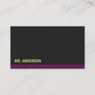 Carte De Visite Arrière - plan noir Magenta Accent