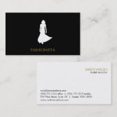 Carte De Visite Arrière - plan noir modèle piste (Devant / Derrière)