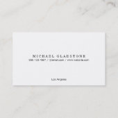 Carte De Visite Arrière - plan noir Monogramme (Dos)