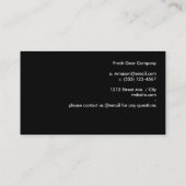 Carte De Visite Arrière - plan noir Pois d'or (Dos)