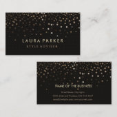 Carte De Visite Arrière - plan noir subtil de Faux de parties (Devant / Derrière)