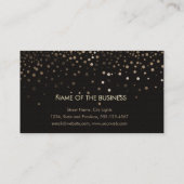 Carte De Visite Arrière - plan noir subtil de Faux de parties (Dos)