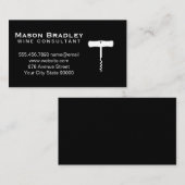 Carte De Visite Arrière - plan noir Vis de liège (Devant / Derrière)