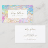 carte de visite arrière - plan opal bleu (Devant / Derrière)