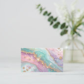 Carte De Visite Arrière - plan Opal de Parties scintillant de méti (Debout devant)