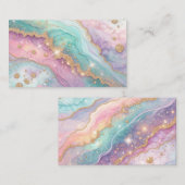 Carte De Visite Arrière - plan Opal de Parties scintillant de méti (Devant / Derrière)