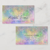 Carte De Visite Arrière - plan Opal Parties scintillant Iridescent (Devant / Derrière)