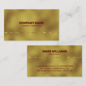 Carte De Visite Arrière - plan or brillant accent métallique (Devant / Derrière)