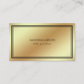 Carte De Visite Arrière - plan Or Et Cadre Noir (Devant)