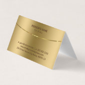 Carte De Visite Arrière - plan or simple (Dos)