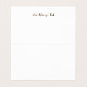 Carte De Visite Arrière - plan or simple (Intérieur déplié)