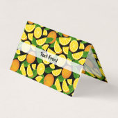 Carte De Visite Arrière - plan orange (Devant)