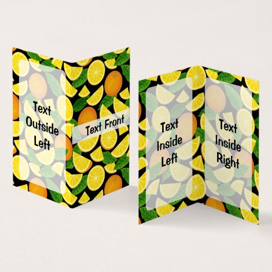 Carte De Visite Arrière - plan orange (Intérieur et extérieur)