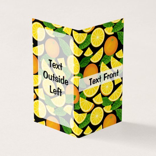 Carte De Visite Arrière - plan orange (Extérieur)