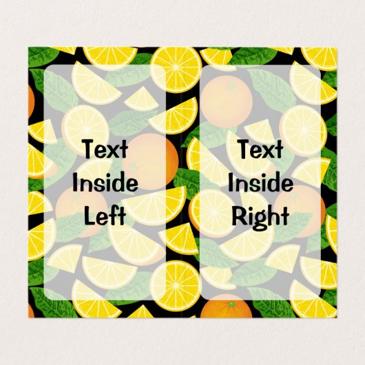 Carte De Visite Arrière - plan orange (Intérieur déplié)