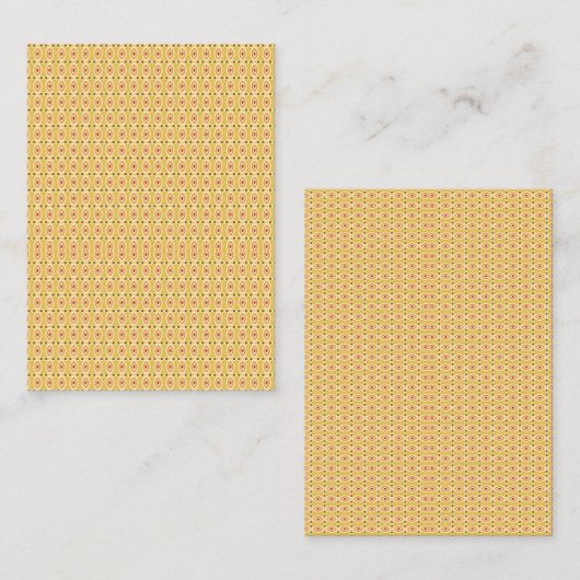 Carte De Visite Arrière - plan orange et jaune vif (Devant / Derrière)