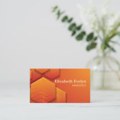Carte De Visite arrière - plan orange texturé de style 3d (Debout devant)