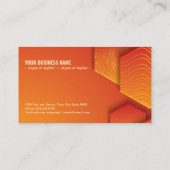 Carte De Visite arrière - plan orange texturé de style 3d (Dos)