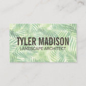 Carte De Visite Arrière - plan Palm Leaf (Devant)