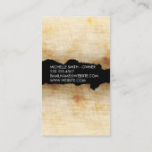 Carte De Visite Arrière - plan patiné (Dos)